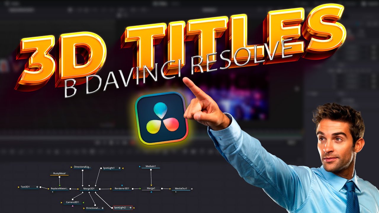 Создаем 3D текст в DaVinci Resolve Fusion! | 3D Текст | Как сделать 3D титры в Davinci Resolve?